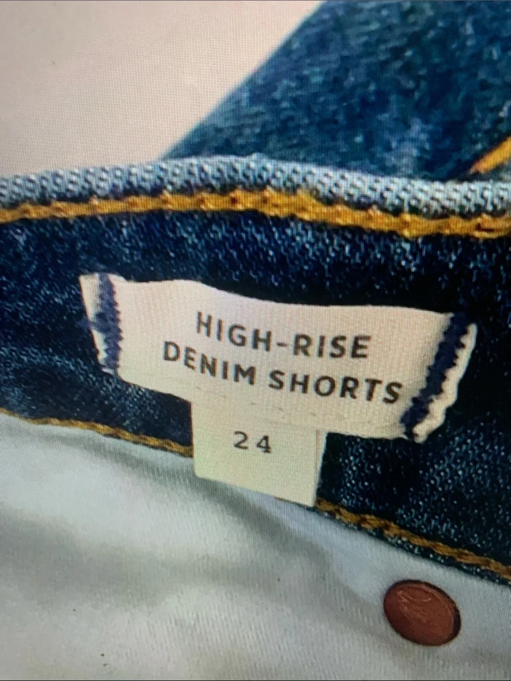 Madewell Blue Rolled Hem Distressed Denim Shorts - Picture 4 of 4
